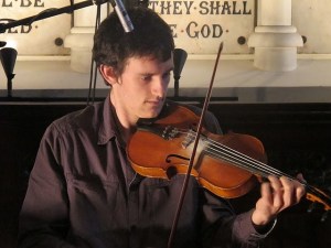 Donal McCague (fiddle): Sep 20, 2011 Unitarian Church, Dublin( with Dave Sheridan (flute) and Michael McCague (bouzouki)