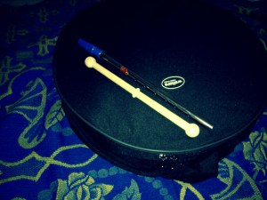 My bodhran and tin whistle.